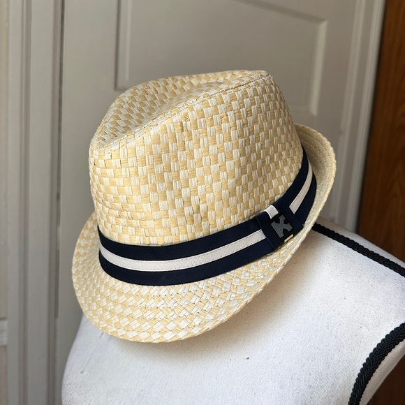 Kenny K. Stingy Brim Toyo Straw Fedora Hat Straw Paper Neutral Sz Large NWOT - Picture 7 of 16